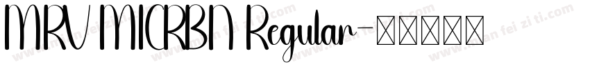 MRV MICRBN Regular字体转换